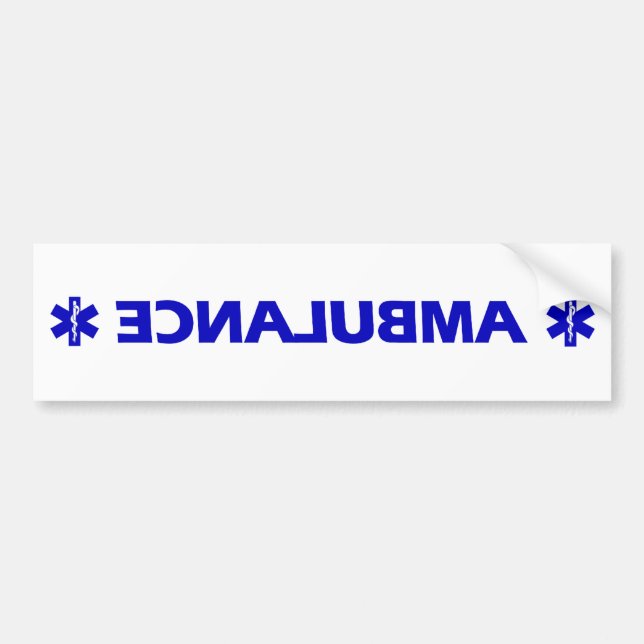 Krankenwagen (rückwärtig) autoaufkleber (Vorne)
