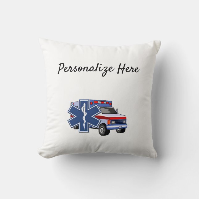 Krankenwagen Sanitäter EMS EMT Kissen (Vorderseite)