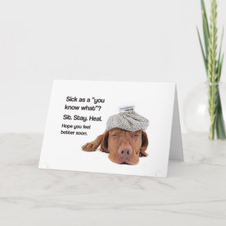 Kranker als "Sie wissen, was"? (Vizsla) Gruß-Karte Karte