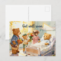 Kranker Teddybär im Krankenhaus mit Freunden 11