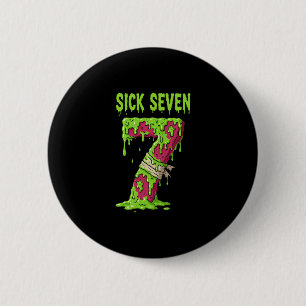 Krankes Sieben Meme-Shirt Sechs Sieben Lustiger Wo Button
