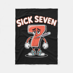 Krankes Sieben Meme T-Shirt Sechs Sieben Lustiger Fleecedecke