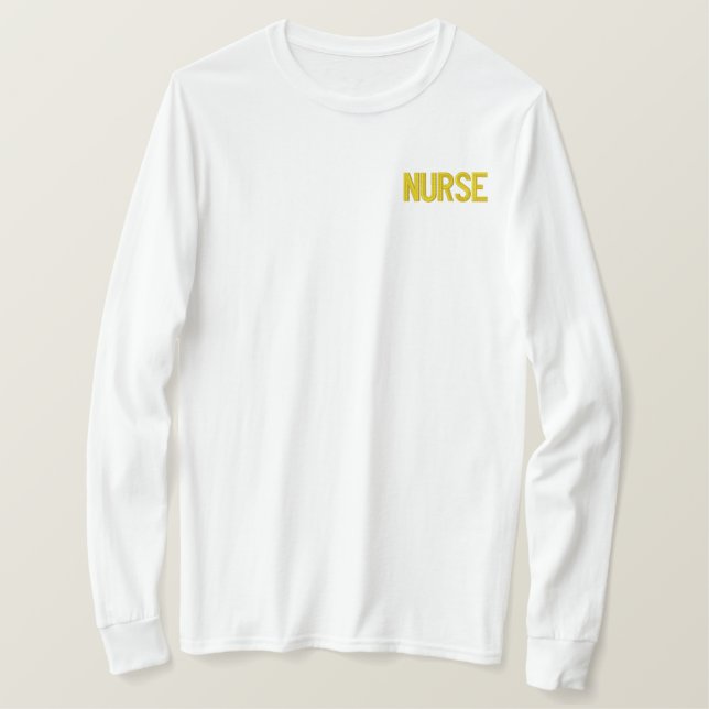 KRANKHEIT BESTICKTES LANGARMSHIRT (Design vorne)