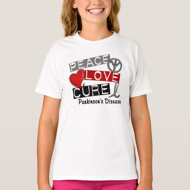 KRANKHEIT DER FRIEDENSLiebe-HEILUNGS-PARKINSONS T-Shirt (Vorderseite)