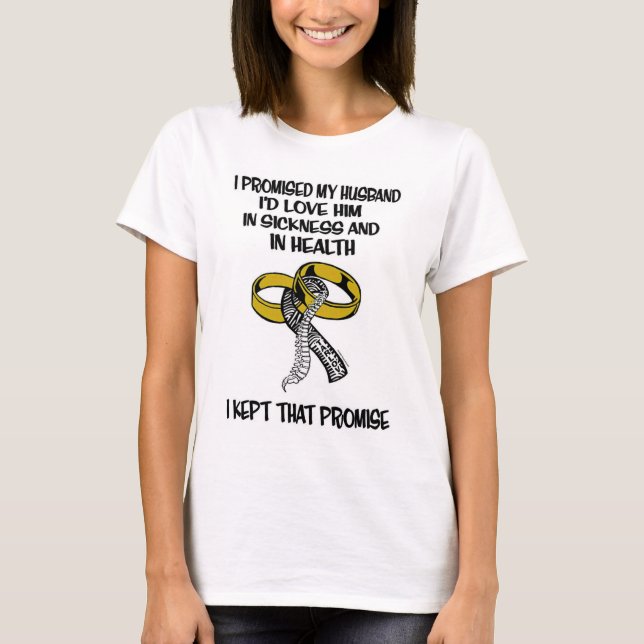 Krankheit/Gesundheit... Tarlov-Zyste T-Shirt (Vorderseite)