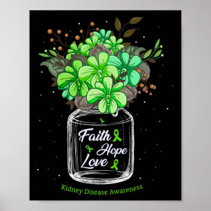 Krankheit Glaube Liebe Hoffnung Blume Jar Bewussts Poster