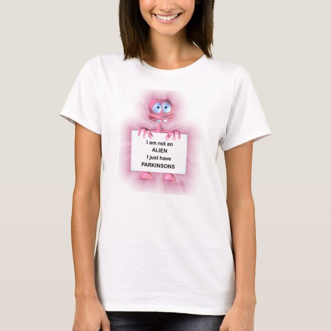 Krankheits-Spaß-T-Shirt der Damen-Parkinsons T-Shirt (Vorderseite)