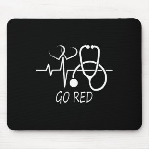 Krankheitsbewusstsein, das wir im Februar rot trag Mousepad