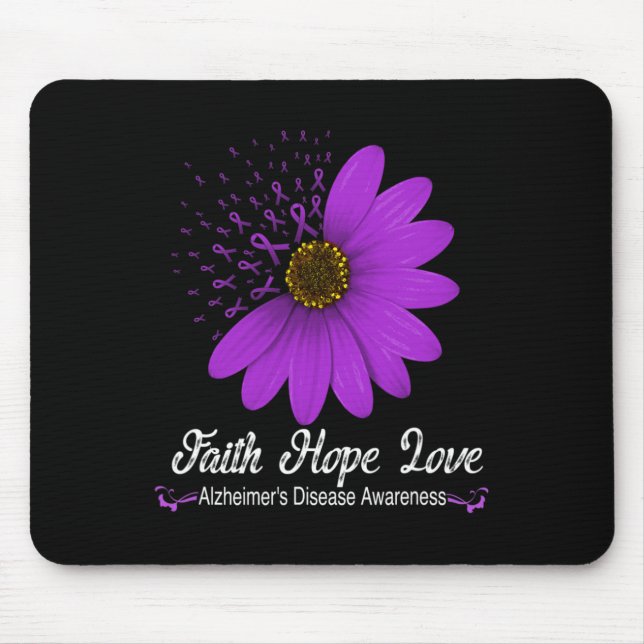 Krankheitsbewusstsein Glaube Hoffnung Liebe Lila B Mousepad (Vorne)