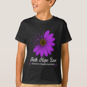 Krankheitsbewusstsein Glaube Hoffnung Liebe Lila B T-Shirt