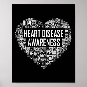 Krankheitsbewusstsein Herz Geschenk Februar Wear R Poster
