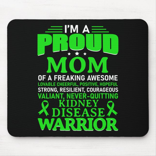 Krankheitsbewusstsein Überlebender Grüne Mama Mousepad (Vorne)