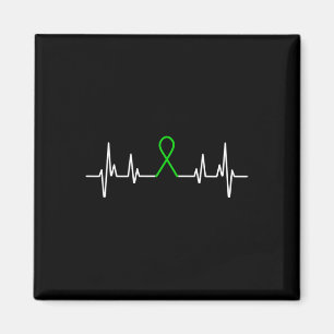 Krankheitsgrüne Ribbon Mental Health Awareness Mon Magnet