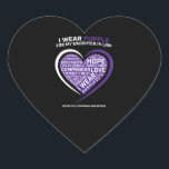 Krankheitstochter im Gesetz Hodgkins Lymphom Herz-Aufkleber<br><div class="desc">Krankheitstochter im Gesetz Hodgkins Lymphom</div>