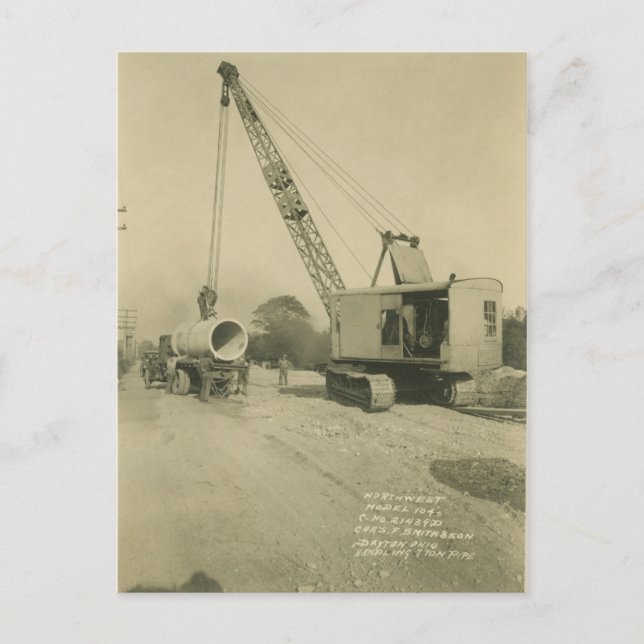 Kranmotor mit Kranantrieb und Schaufelantrieb im N Postkarte (Vorderseite)