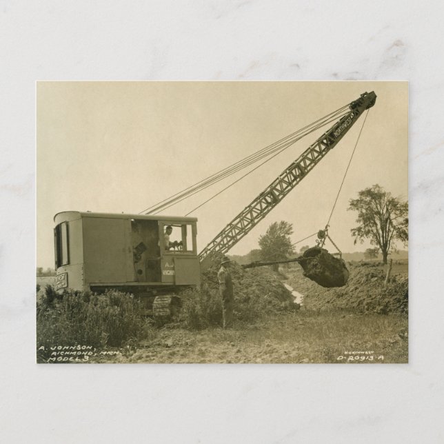 Kranmotor mit Kranantrieb und Schaufelantrieb im N Postkarte (Vorderseite)