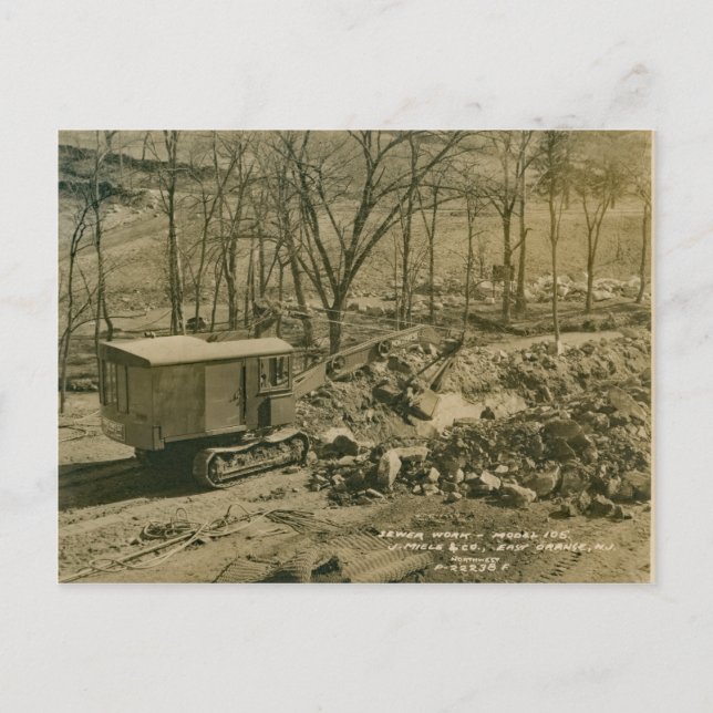 Kranmotor mit Kranantrieb und Schaufelantrieb im N Postkarte (Vorderseite)