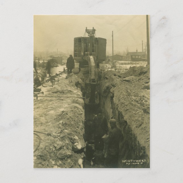 Kranmotor mit Kranantrieb und Schaufelantrieb im N Postkarte (Vorderseite)