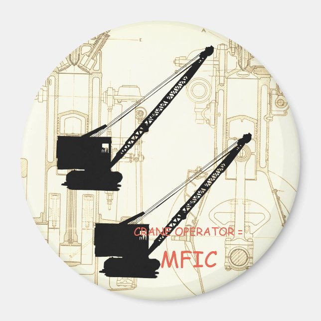 Kranoperator = MFIC VINTAG CRAWLER CRANE schwarz Magnet (Vorne)