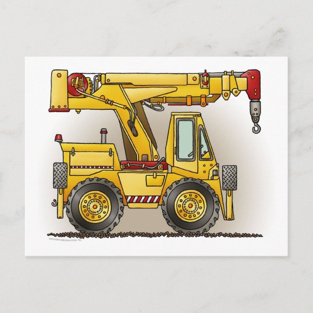 Kranwagen Postkarte (Vorderseite)