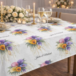 Kranz aus Calla-Lilien Hochzeitsdekoration Frischv Tischdecke