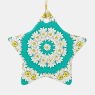 Kranz aus Gänseblümchen Keramik Ornament