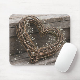 Kranz aus Weinrebe mit Schleierkraut Mousepad