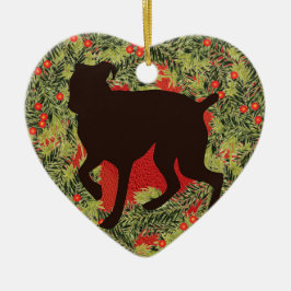 Kranz-Boxer Keramikornament