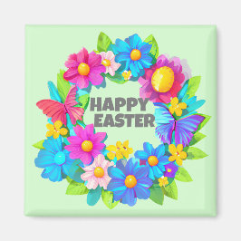 Kranz der farbenfrohen OsterBlume Magnet