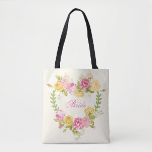 Kranz der farbenfrohen Rose Tasche