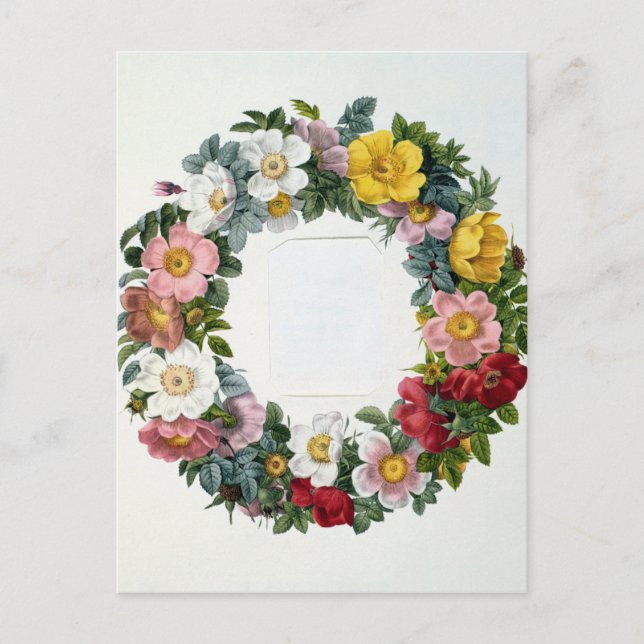Kranz der Rose, Frontispiece für "Les Rose" Postkarte (Vorderseite)