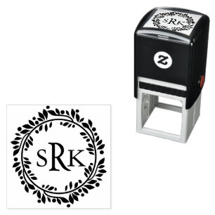 Kranz mit Monogramm Permastempel