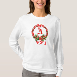 Kranz-Monogramm Ch Aristmas T-Shirt