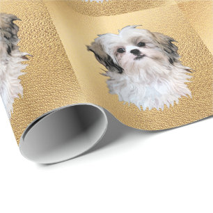 Kranz Shih Tzu Geschenkpapier