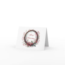 Kranz- und Kardinal-Weihnachtskarte