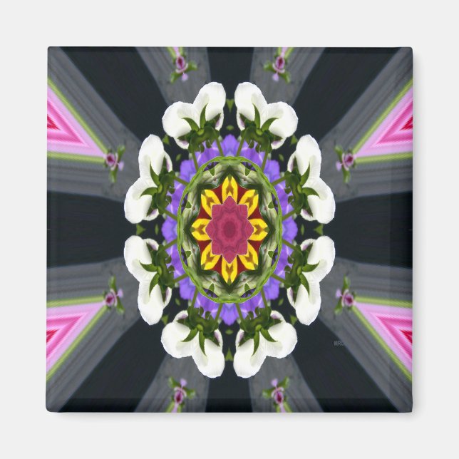 Kranz von Stiefmütterchen.... Magnet (Vorne)