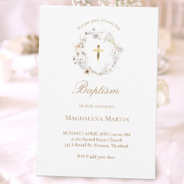 Kranz von Wildblumen | Taufeinladung Einladung