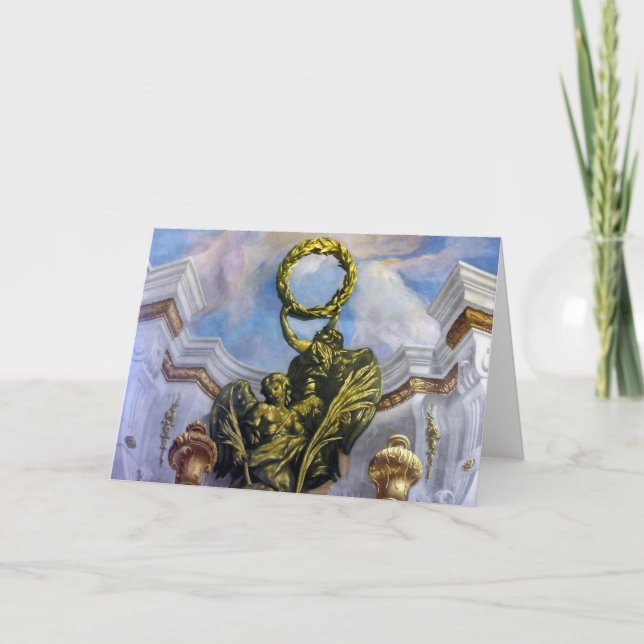 Kranzfresko Feiertagskarte (Vorderseite)