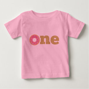 Krapfen-1. Geburtstags-Bodysuit Baby T-shirt