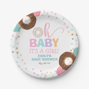 Krapfen-Baby-Duschen-Party-Papierplatte 7" Pappteller