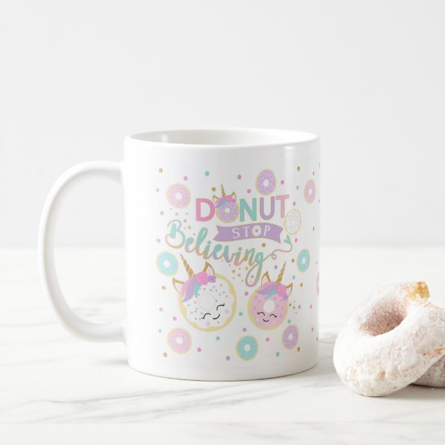 Krapfen-Endglaubende Tasse - niedliche KinderTasse (Mit Donut)