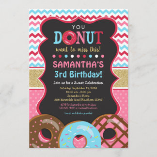 Krapfen-Geburtstags-Einladung, Krapfen-Einladung Einladung