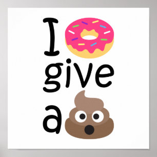 Krapfen I geben ein gekackte emoji Poster