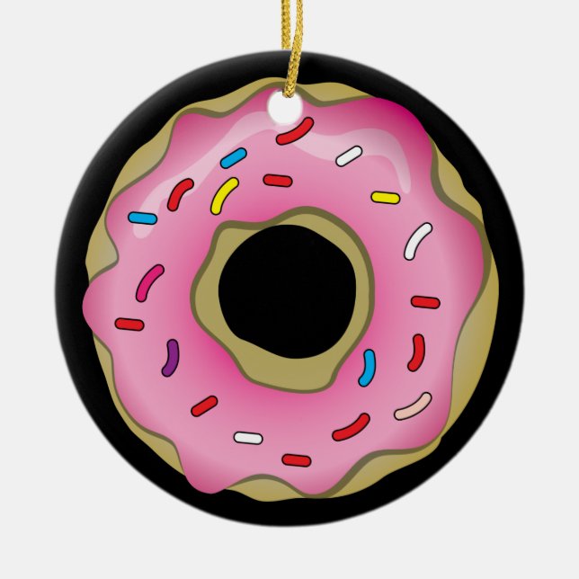 Krapfen Keramikornament (Vorne)