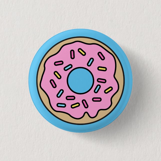 Krapfen-niedlicher Abzeichen-Button-Knopf Button (Vorderseite)