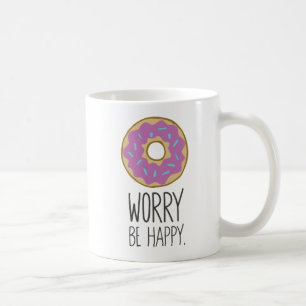 Krapfen-Sorge, ist glücklicher Kaffeetasse