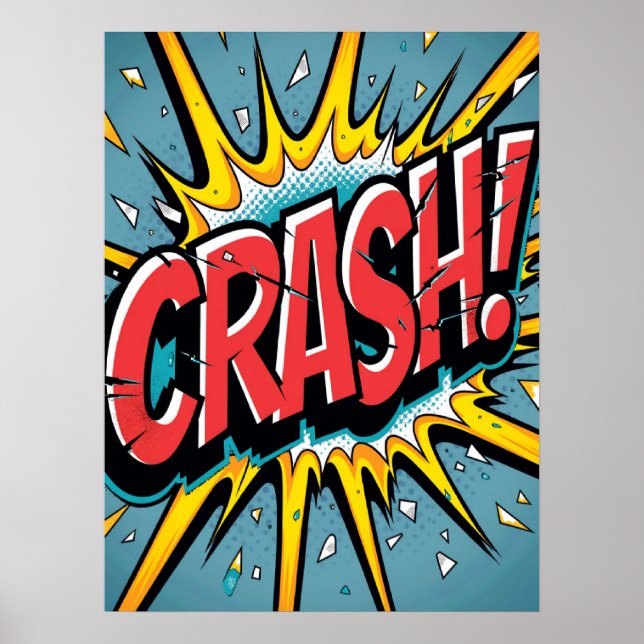KRASCH! Schmetterter Pop Kunstexplosion Poster (Vorne)