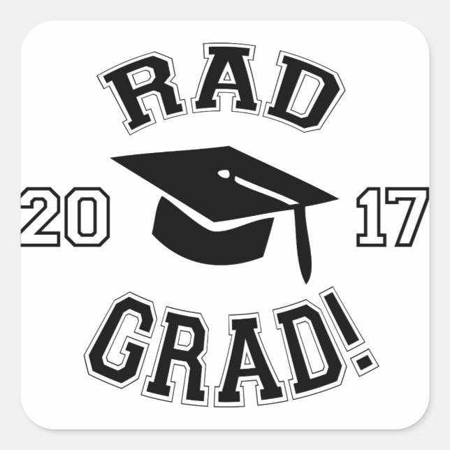 Krass Grad 2017 Quadratischer Aufkleber (Vorderseite)
