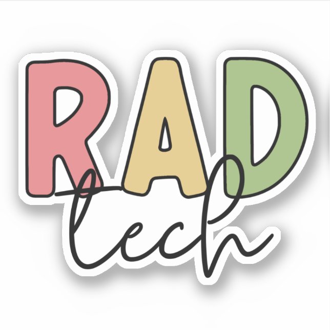 Krass Tech Radiologiologist Radiologie Aufkleber (Vorderseite)