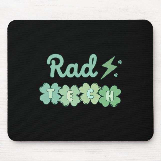 Krass Tech St Patricks Day Xray Irish Lucky Radiol Mousepad (Vorne)